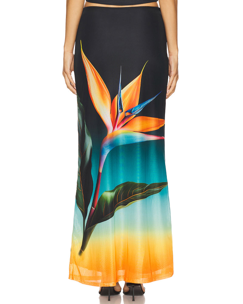 Anna Maxi Skirt in Paradise