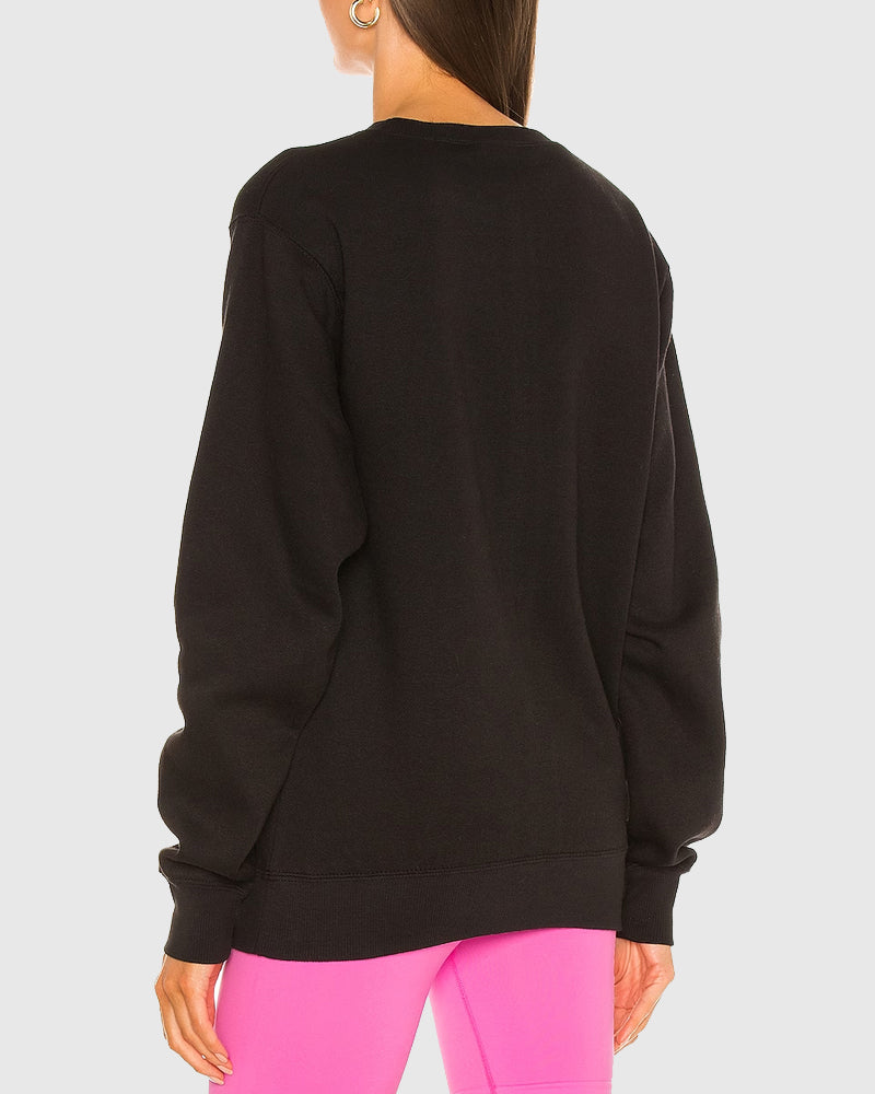 Embroidered Jewel Tone Lightning Bolt Sweatshirt