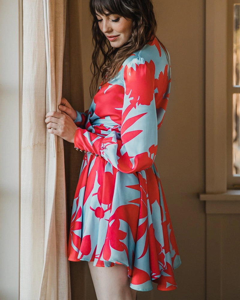 Elsa Botanical Oasis Wrap Dress