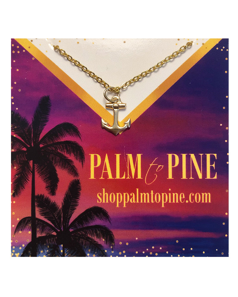Palm to Pine MINIS Gold Anchor Pendant
