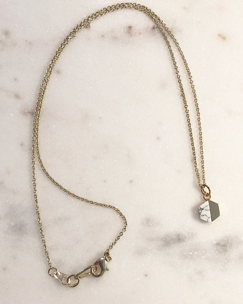 Palm to Pine MINIS Howlite Hexagon Pendant