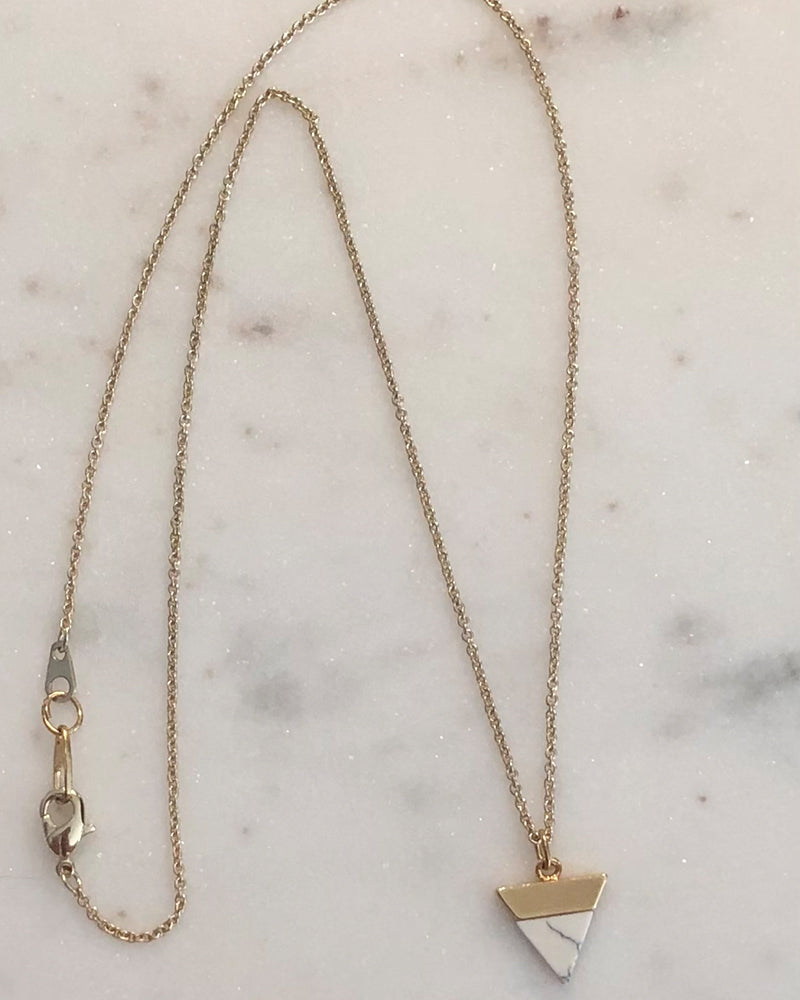 Palm to Pine MINIS Howlite Triangle Pendant