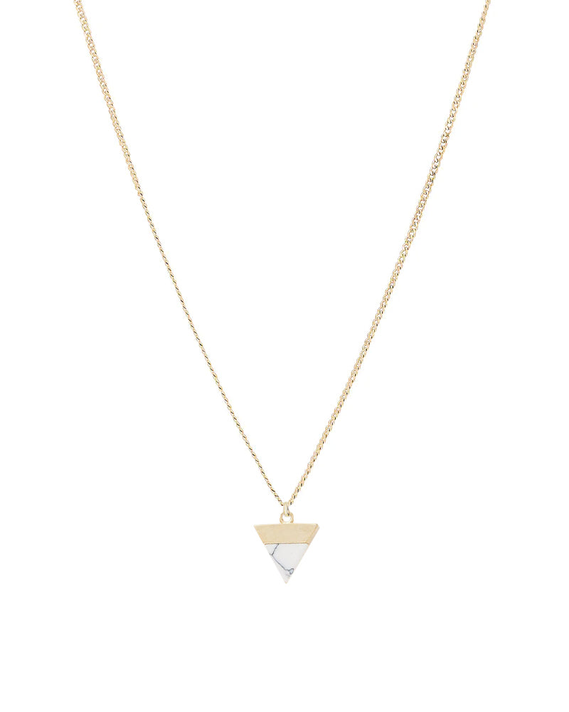 Palm to Pine MINIS Howlite Triangle Pendant