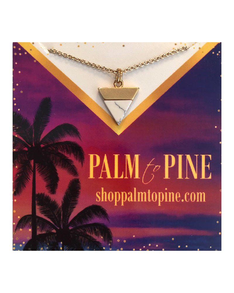 Palm to Pine MINIS Howlite Triangle Pendant