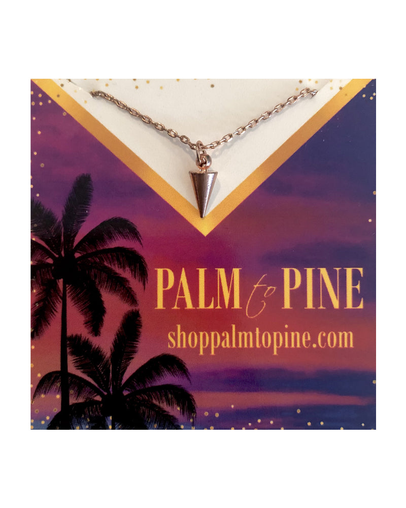 Palm to Pine MINIS Rose Gold Spike Pendant