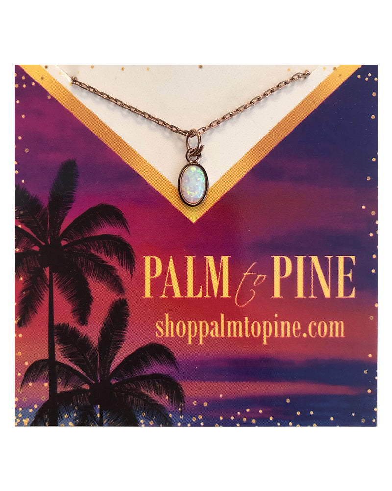 Palm to Pine MINIS Rose Gold Opal Pendant