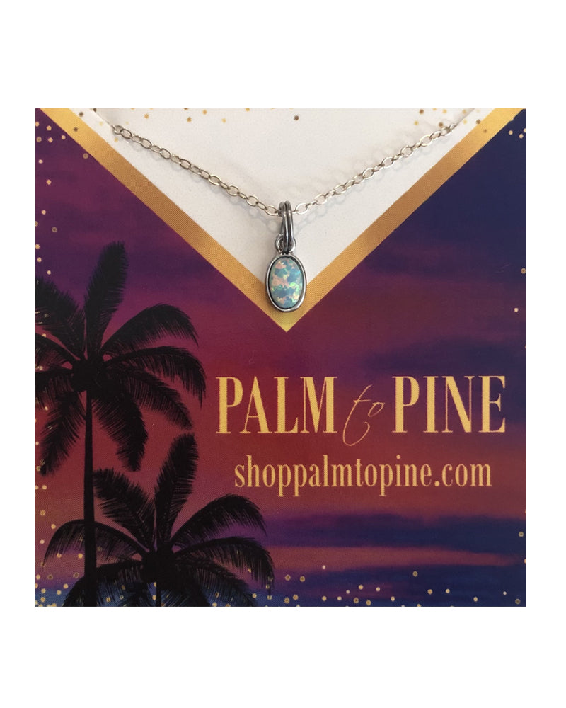 Palm to Pine MINIS Silver Opal Pendant