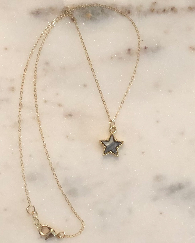 Palm to Pine Gold Onyx Star Pendant