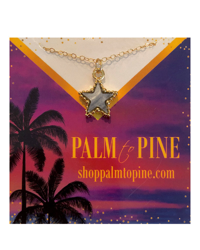 Palm to Pine Gold Onyx Star Pendant