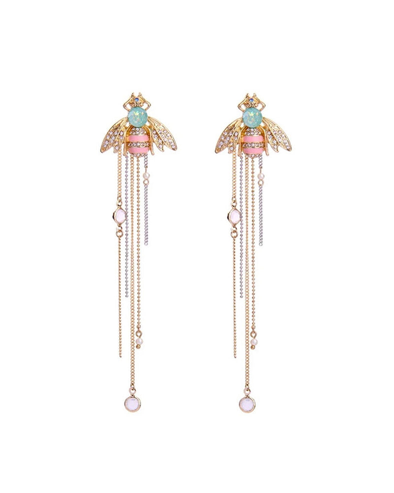 Bee Chain Drop Earring