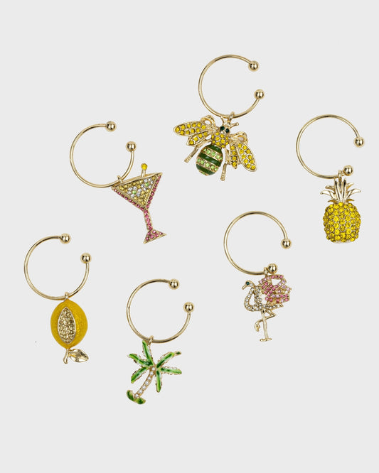 Tropical Wine Charms