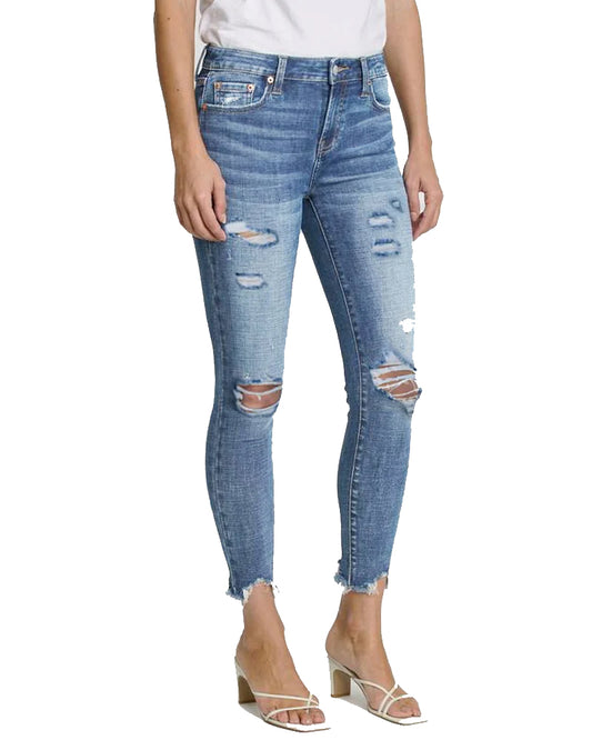 Mid-rise Distressed Skinny