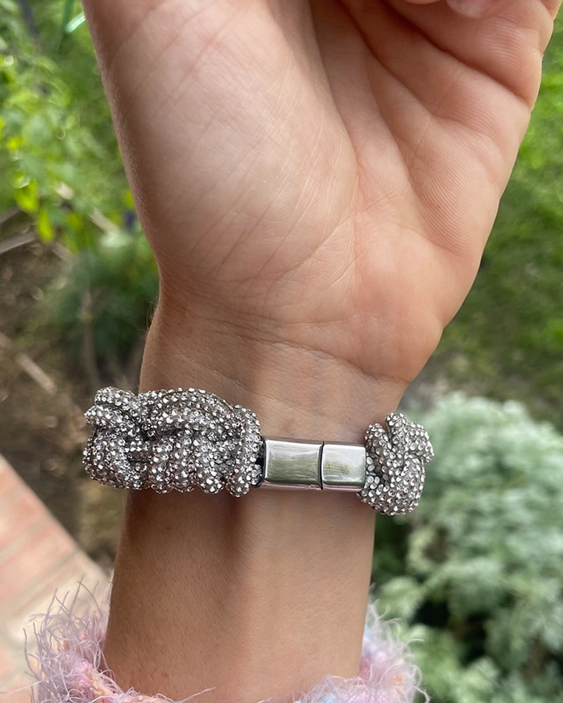 7" Crown Bracelet in Crystal