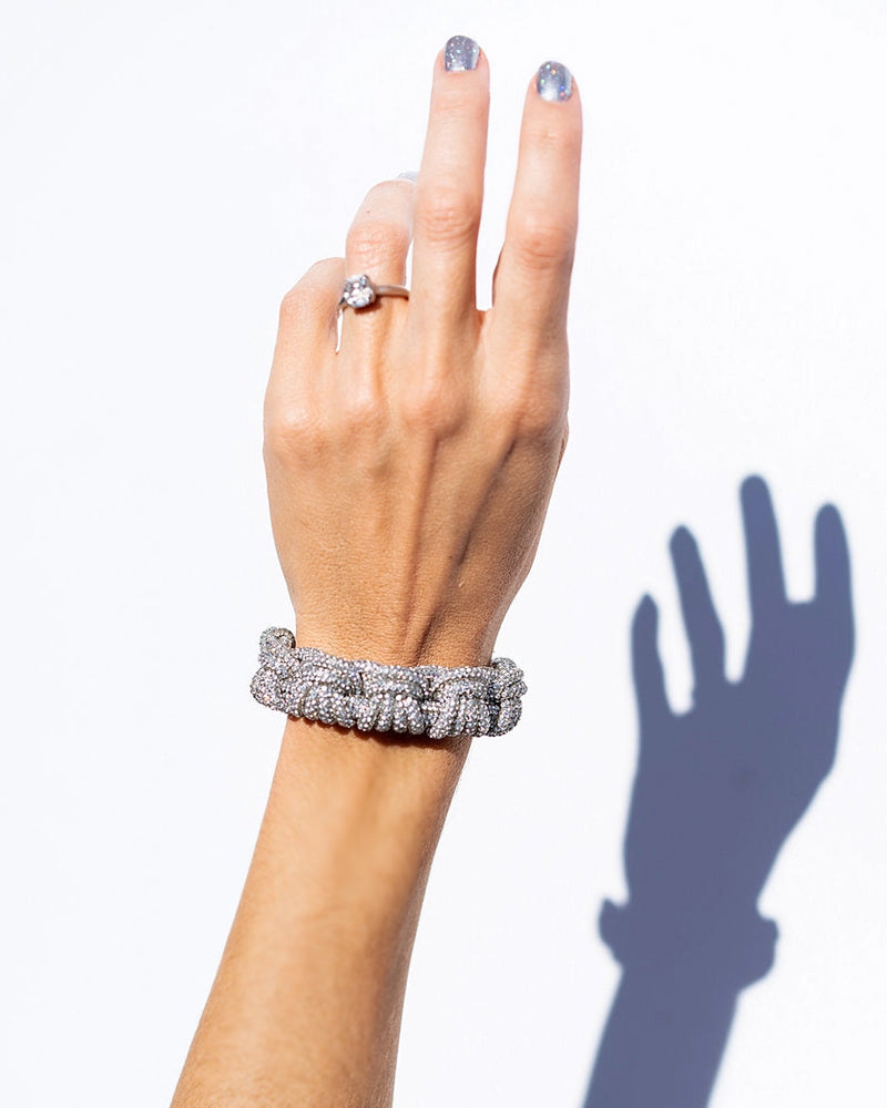 7" Crown Bracelet in Crystal