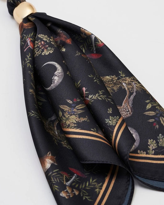 Into the Woods Scarf Purse Charm in Black