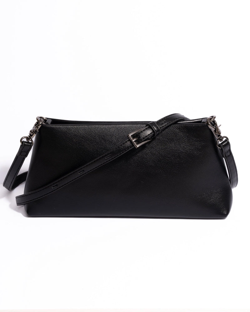 Vegan Leather Duo Bag in Black
