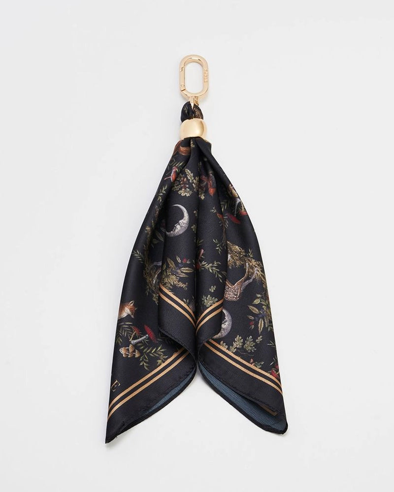 Into the Woods Scarf Purse Charm in Black