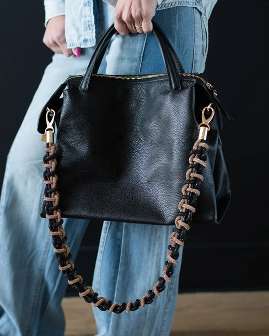 Tedi Crystal Strap in Gold and Black