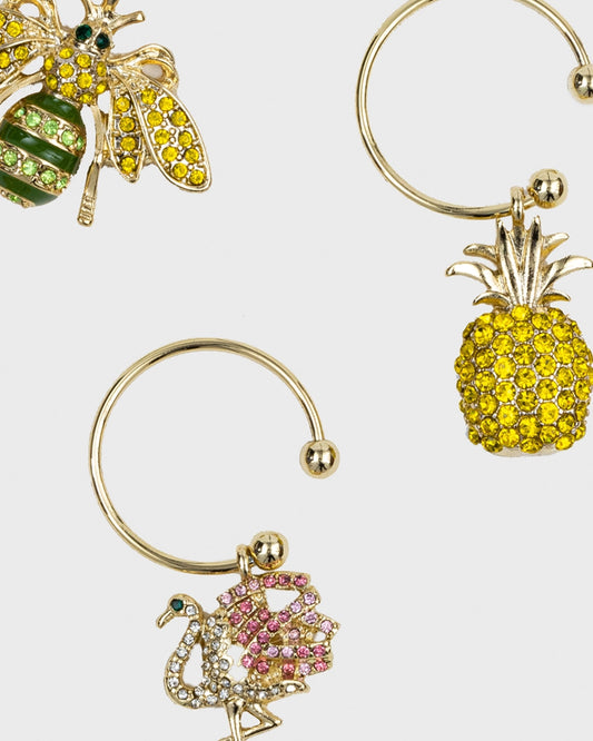 Tropical Wine Charms