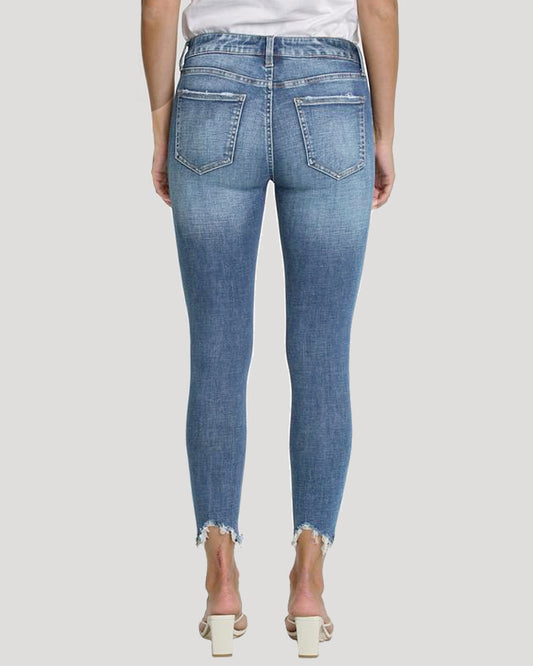 Mid-rise Distressed Skinny