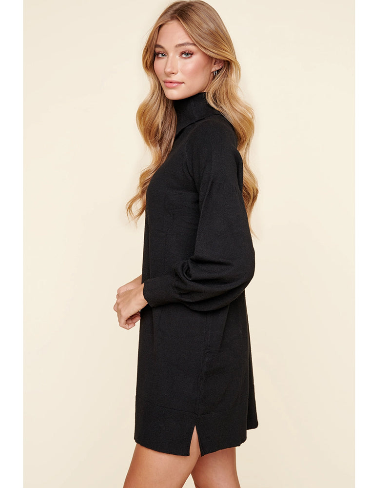 Black Turtleneck Sweater Dress