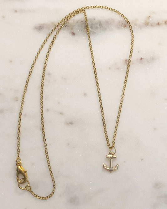 Palm to Pine MINIS Gold Anchor Pendant
