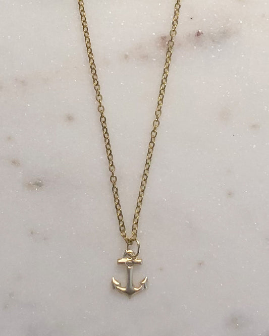 Palm to Pine MINIS Gold Anchor Pendant
