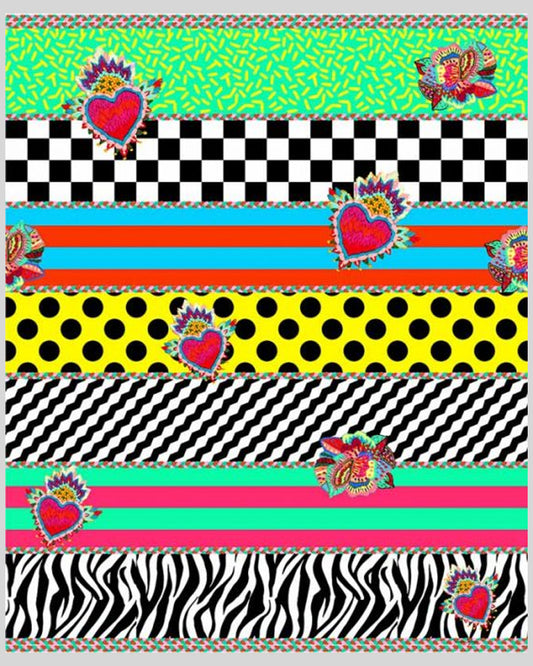 Antica Sartoria Multi Hearts Scarf