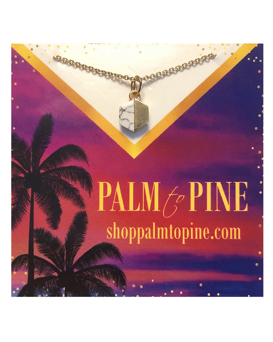 Palm to Pine MINIS Howlite Hexagon Pendant