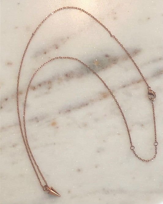 Palm to Pine MINIS Rose Gold Spike Pendant