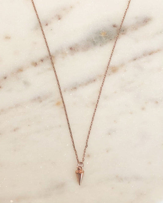 Palm to Pine MINIS Rose Gold Spike Pendant