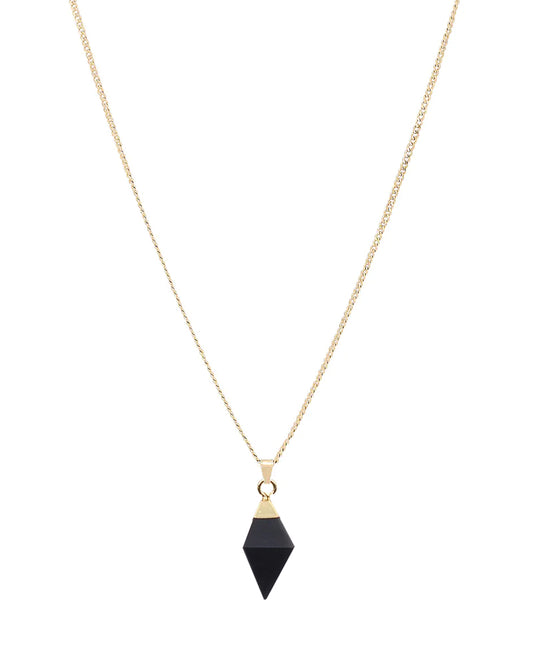 Palm to Pine Black Onyx Diamond Pendant