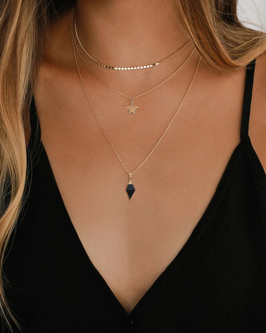 Palm to Pine Black Onyx Diamond Pendant