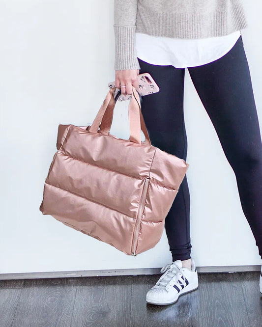 Blush Puffer Weedend Bag