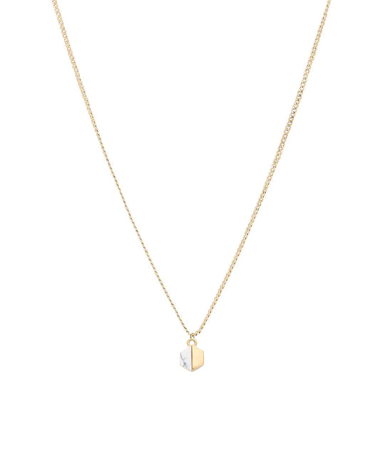 Palm to Pine MINIS Howlite Hexagon Pendant