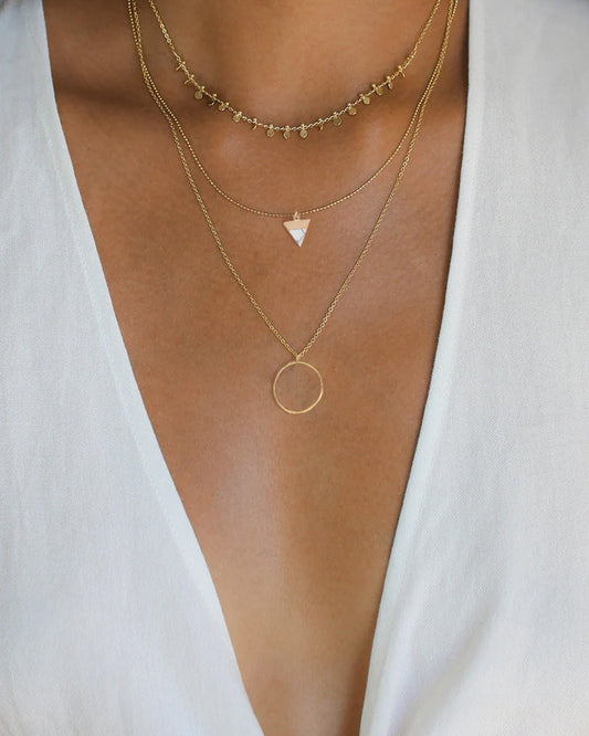 Palm to Pine MINIS Howlite Triangle Pendant