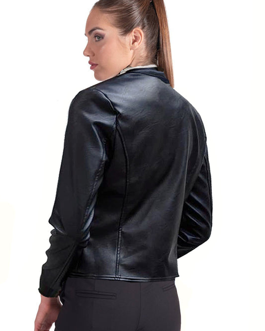 Faux Leather Moto Jacket