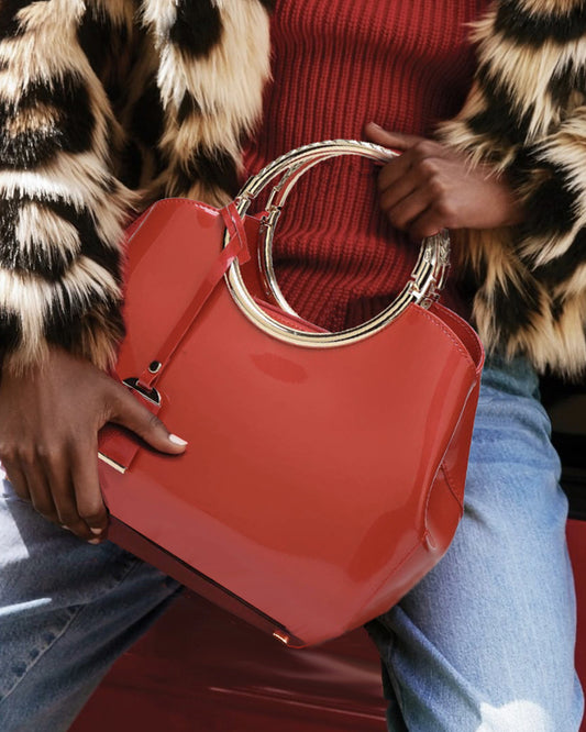Red Patent Leather Handbag