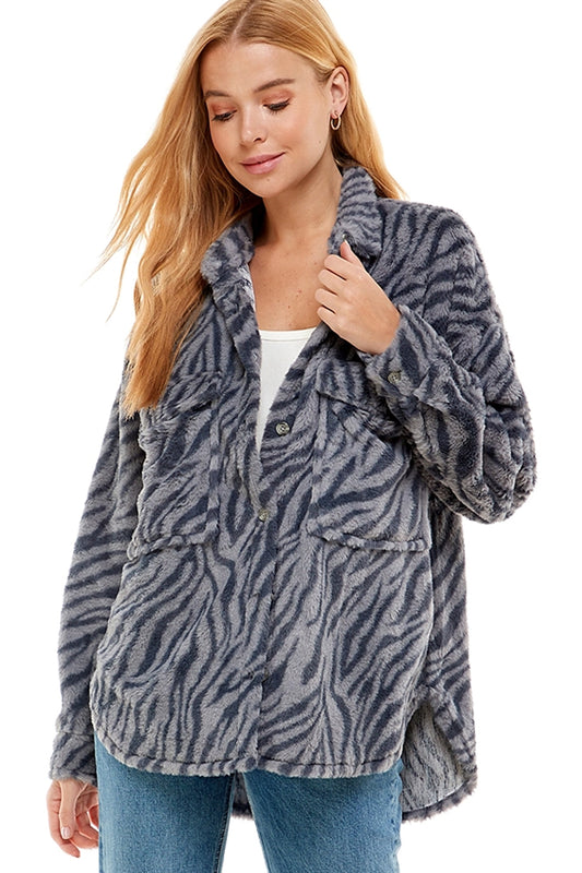 Oversized Faux Fur Shacket