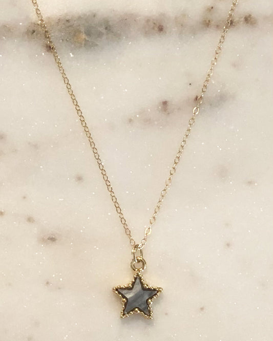 Palm to Pine Gold Onyx Star Pendant