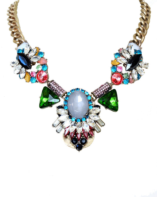 Statement Gemstone Collar Necklace